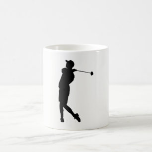 Taza De Café Golfer Silhouette