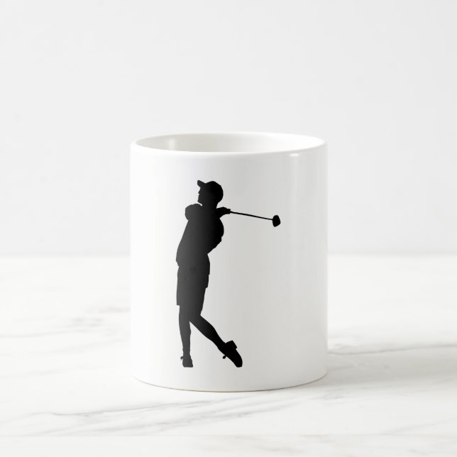 Taza De Café Golfer Silhouette (Centro)