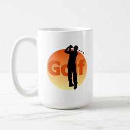 Taza De Café Golfer Silhouette Sunset