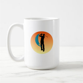 Taza De Café Golfer Silhouette Sunset