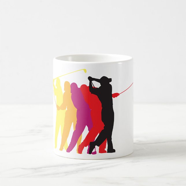 Taza De Café Golfer Silhouettes (Subido por el creador)