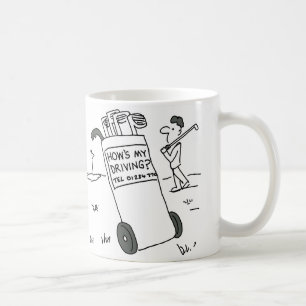 Taza De Café Golfer tiene un Rótulo que dice "¿Cómo maneja?"