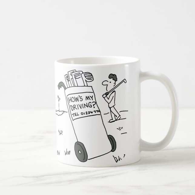 Taza De Café Golfer tiene un Rótulo que dice "¿Cómo maneja?" (Derecha)