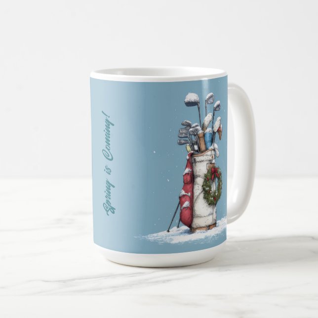 Taza De Café Golfer's Christmas Wish Mug (Anverso derecho)