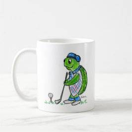 Taza de café Golfing de la tortuga