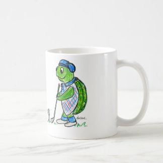 Taza de café Golfing de la tortuga