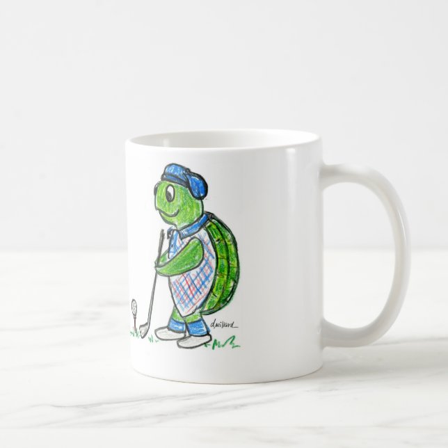 Taza de café Golfing de la tortuga (Derecha)