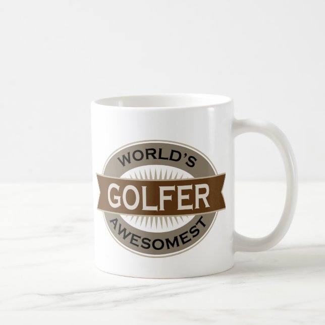 Taza De Café Golfista de Awesomest de los mundos (Derecha)