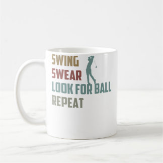 Taza De Café Golfista Divertido Busca Pelota Repite Jugador de 