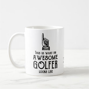 Taza De Café Golfista Impresionante Personalizado