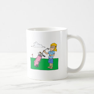 Taza De Café Golfistas del chica