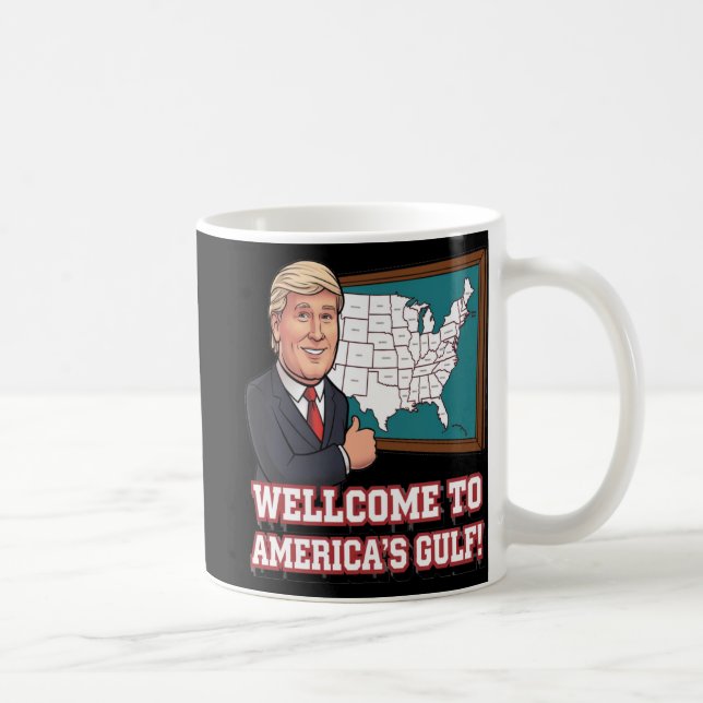 Taza De Café Golfo De Bienvenida De Los Estados Unidos De Améri (Derecha)