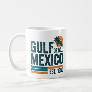 Taza De Café Golfo de México Vintage Desde 1550 Playa Retro