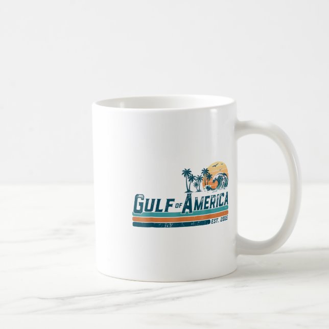 Taza De Café Golfo Retro De Estados Unidos Est 2025 (Derecha)