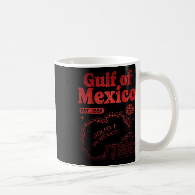 Taza De Café Golfo Retro De México Desde 1550 Histórico Golfo D (Derecha)