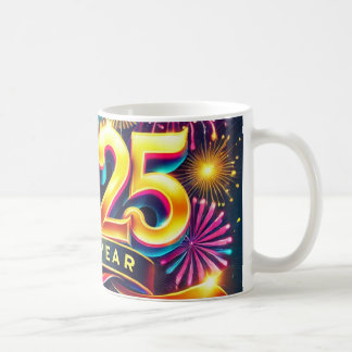Taza De Café "Golpe dorado 2025 Mug de Año Nuevo"