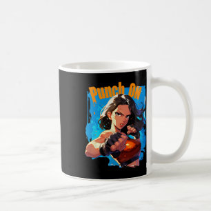 Taza De Café Golpea a las mujeres fuertes luchadoras de kickbox