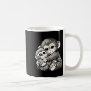 Taza De Café Golpea a un mono con meme de abrazo de osito de pe