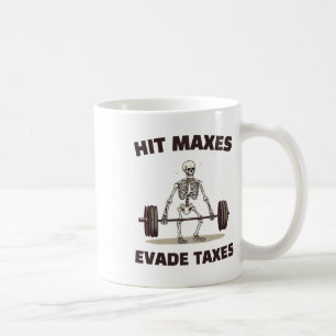Taza De Café Golpea máximos evade impuestos divertido gimnasio