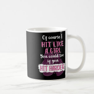 Taza De Café Golpear Como Un Tee De Boxeo De Boxeo De Chica En