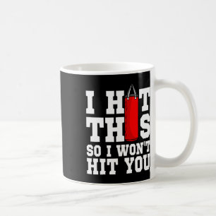 Taza De Café Golpeé esto para que no te golpee entrenador de bo