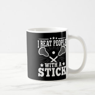 Taza De Café Golpeo A La Gente Con Un Lacrosse Funny De Palo Vi