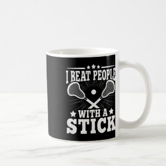 Taza De Café Golpeo A La Gente Con Un Lacrosse Funny De Palo Vi