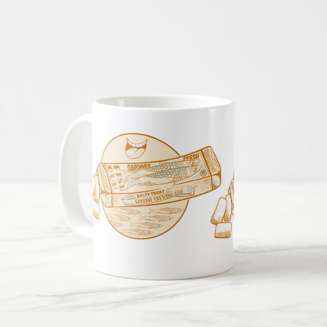 Taza De Café Goma de chicle aromatizado con sardina (Anverso izquierdo)