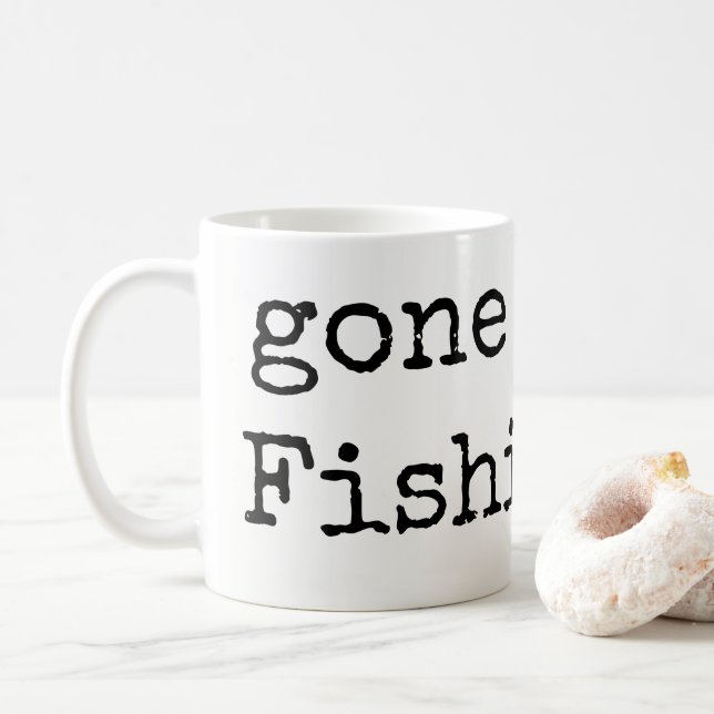 Taza De Café Gone Fishing Coffee Mugs  (Con donut)