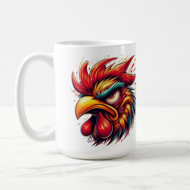 Taza De Café "Goober the Furious Rooster" Mug (Izquierda)