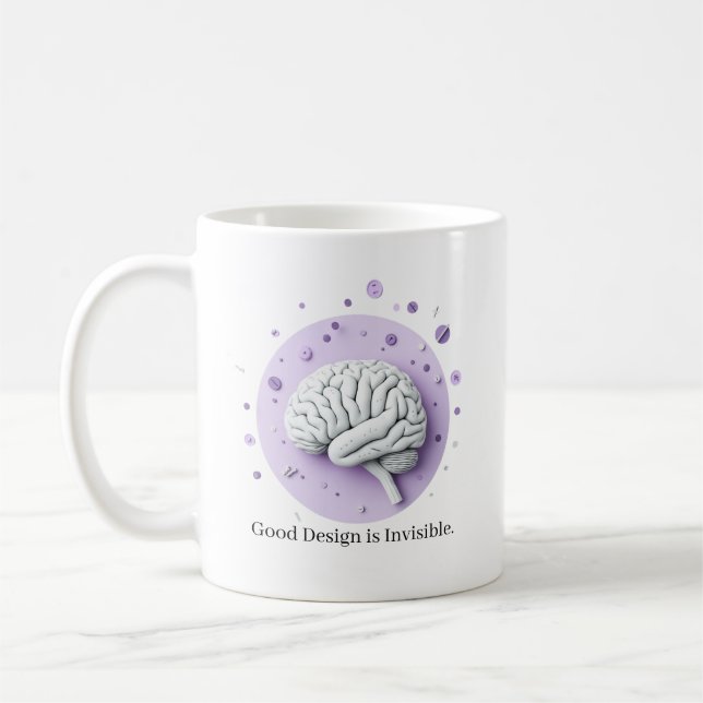 Taza De Café Good Design Is Invisible (Izquierda)