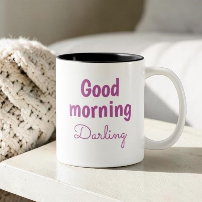 Taza De Café Good Morning Darling Personalized Romantic Coffee  (Subido por el creador)