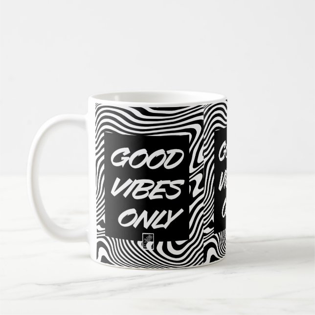 Taza De Café Good Vibes Only. Mug. (Izquierda)