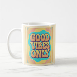 Taza De Café Good vibes only retro groovy style