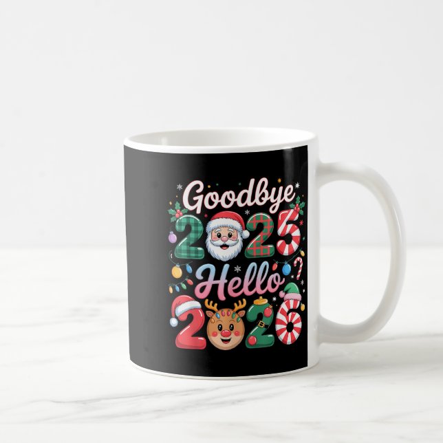 Taza De Café Goodbye 2025 Hello 2026 Christmas New Year Gift  (Derecha)