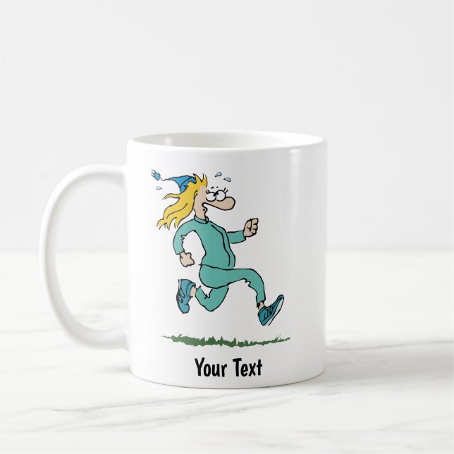 Taza De Café Goofy Jogger Mug - Regalo de carreras de Personali (Izquierda)