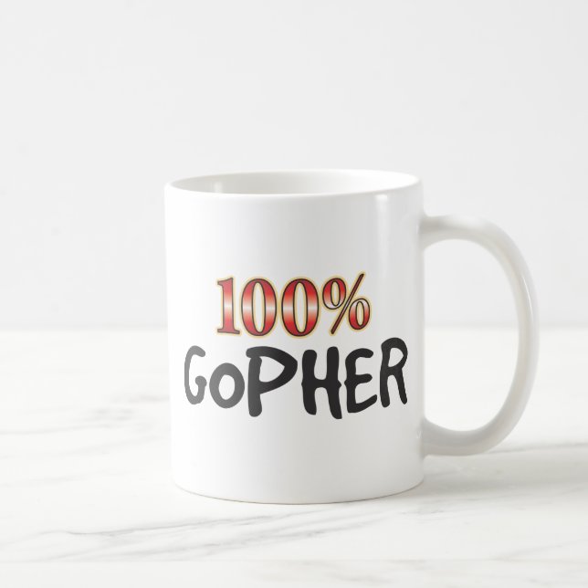Taza De Café Gopher el 100 por ciento (Derecha)