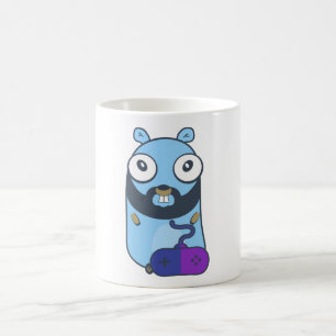 Taza De Café Gopher gamer. Golán