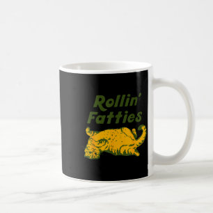 Taza De Café Gorditos rodantes divertido gráfico de gato perezo