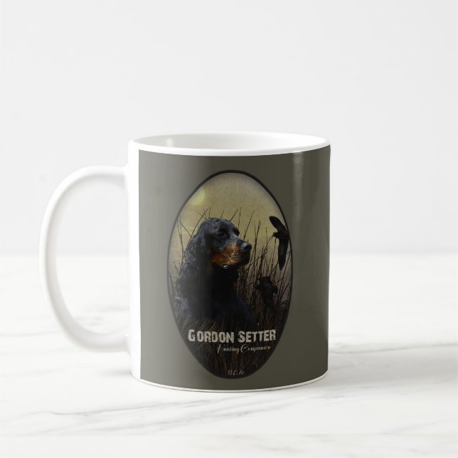 Taza De Café Gordon Setter, compañero de caza (Izquierda)