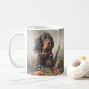 Taza De Café Gordon setter con faisanes, arte