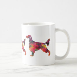 Taza De Café Gordon Setter Geometric Pattern Silhouette Multi
