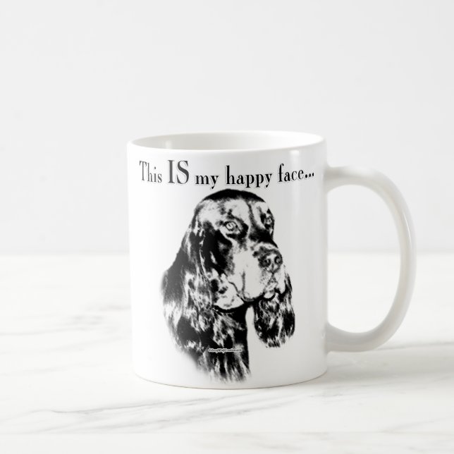 Taza De Café Gordon Setter Happy Face (Derecha)