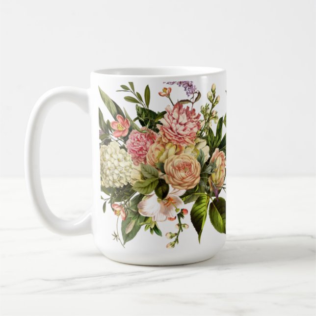Taza De Café Gorgeous Floral Mug, Hydrangea, Lilac, Rosa (Izquierda)
