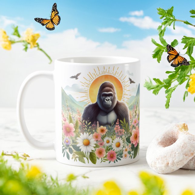 Taza De Café Gorila acuarela de primavera - Kid Mug (Subido por el creador)