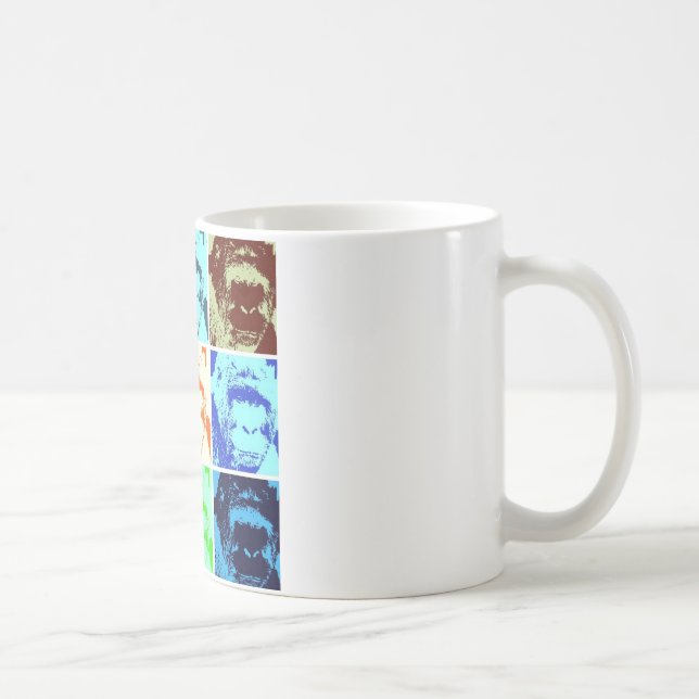 Taza De Café Gorila de arte pop (Derecha)