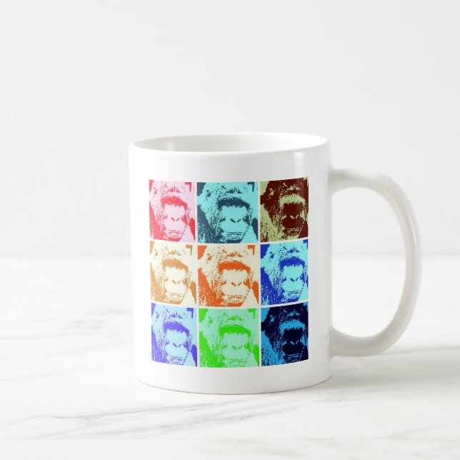 Taza De Café Gorila de arte pop (Derecha)