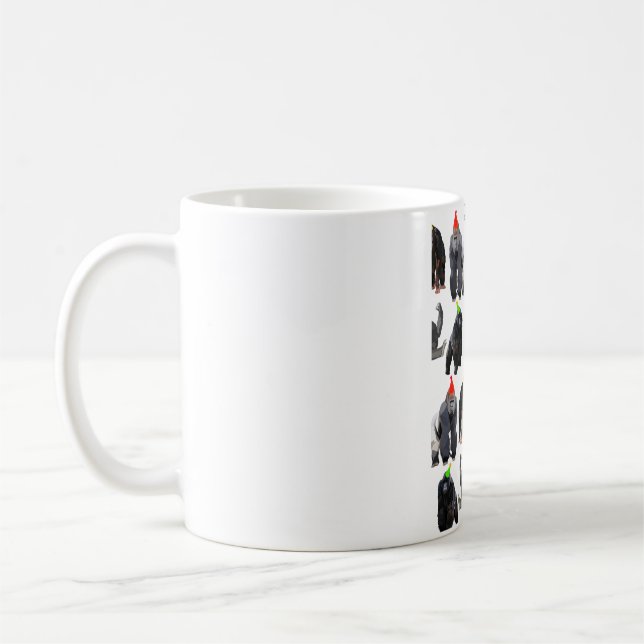 Taza De Café Gorila de la Tarjeta de Cumpleaños Primado y Chimp (Izquierda)