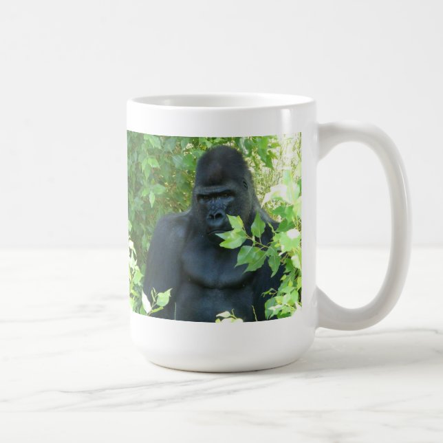 Taza De Café gorila en el arbusto (Derecha)