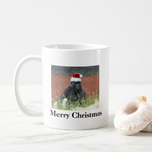 Taza De Café Gorila En Navidades